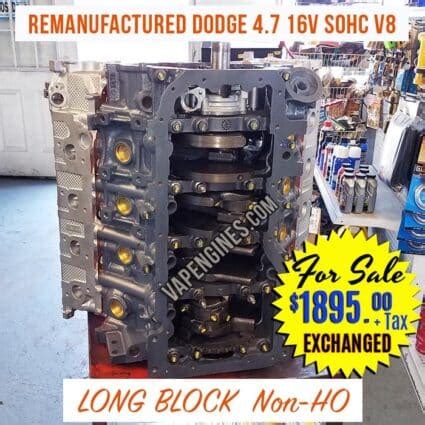 Remanufactured Chrysler Jeep Dodge 4.7 Engine for Sale。